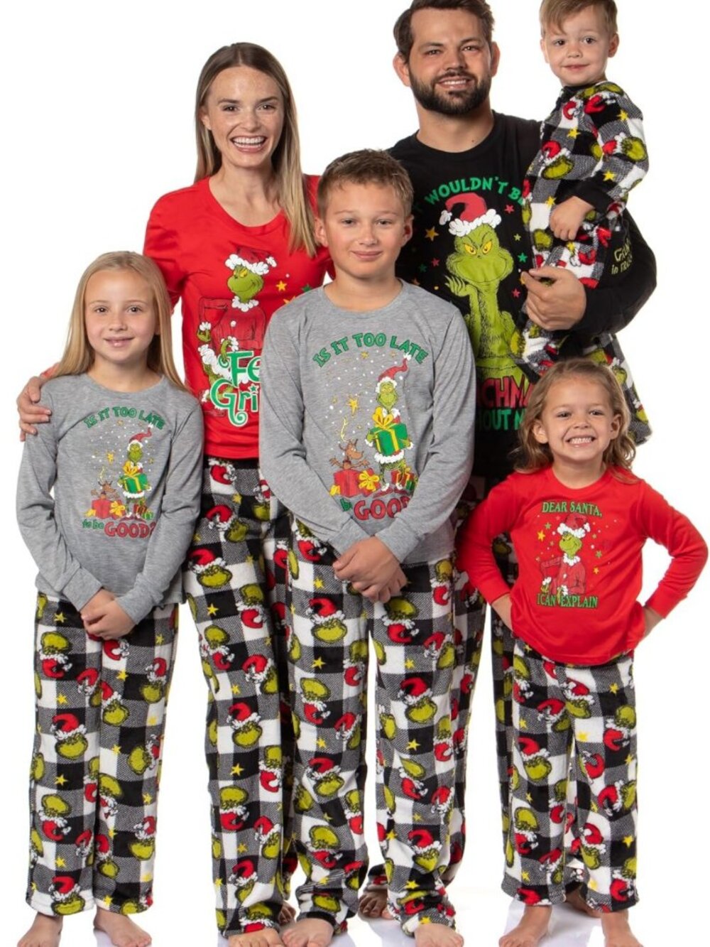 Cozy Holiday Family Pajama Set - The Grinch Who Stole Christmas PJs for All